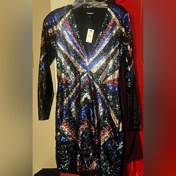 Express sequins dress NYE dress - Picture 3 of 3